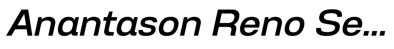 Anantason Reno Semi Expanded Medium Italic